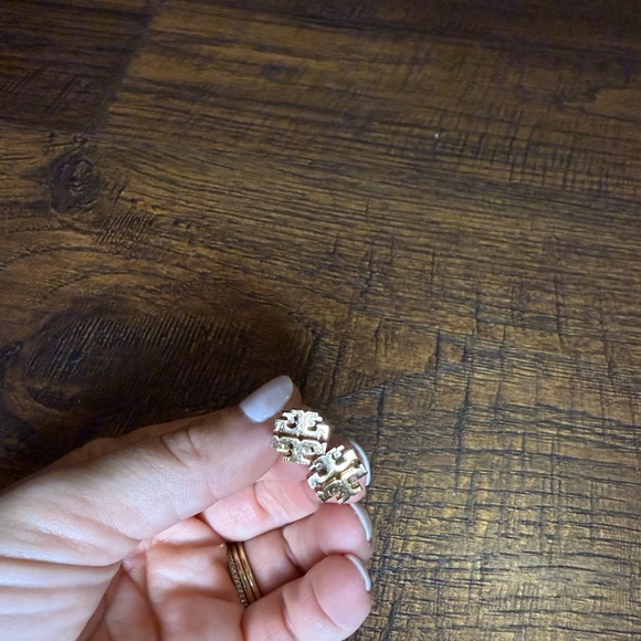 Tory Burch Logo Stud Earrings - Picture 3 of 4